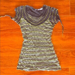 Unique vintage Selma K Taupe and pastel Green 💚🩶